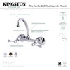 Kingston Brass KS374C Kingston Two Handle Wall Mount Laundry Faucet, Polished Chrome KS374C